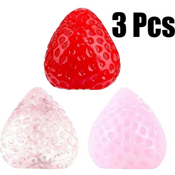 ***Truskawka Taba Squishy Fidget Zabawka Powolne Odbicie Zabawka Do Redukcji Stresu Dla Dzieci DorosłYch Biuro Upominki Na Imprezę ŚCiśNij Prezent-image
