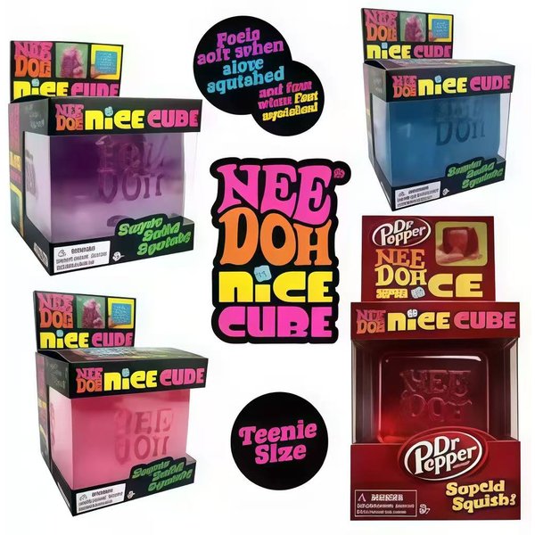 Dr Pepper X Kostka Needoh Nice Squishy Zabawka Do łAgodzenia Stresu, MięKka Kostka Fidget Do śCiskania Dla Dzieci I DorosłYch, Sensoryczna Zabawka łAgodząCa LęK*-image