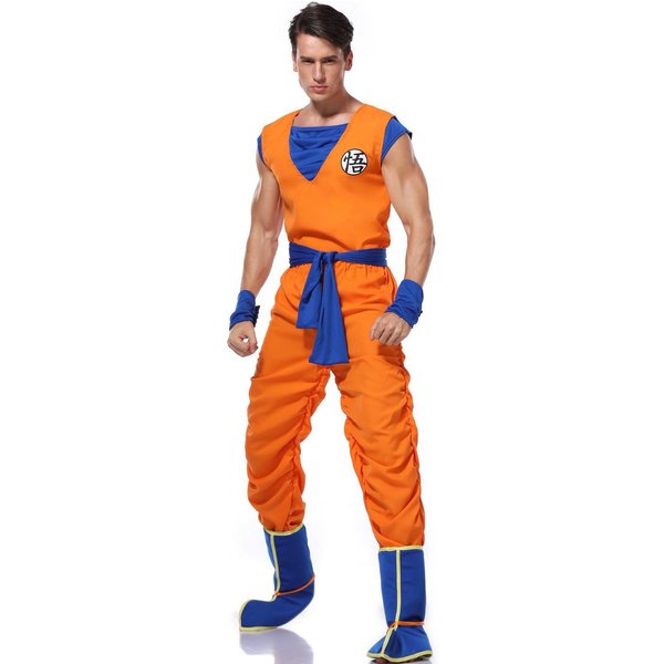 Kostiumy Cosplay Na Halloween Super Saiyan Cosplay Cosplay Kostiumy KarnawałOwe Na Halloween Dla DorosłYch MężCzyzn Anime Kombinezony L PomarańCzowy-image