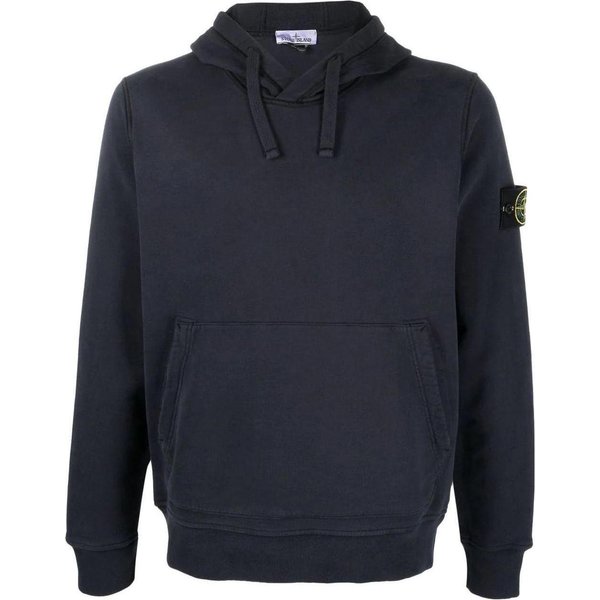 Bluza Z Kapturem I Logo Naszywką Stone Island Granatowa MęSkie GóRy Niebieski 771564120-V0020 S-image
