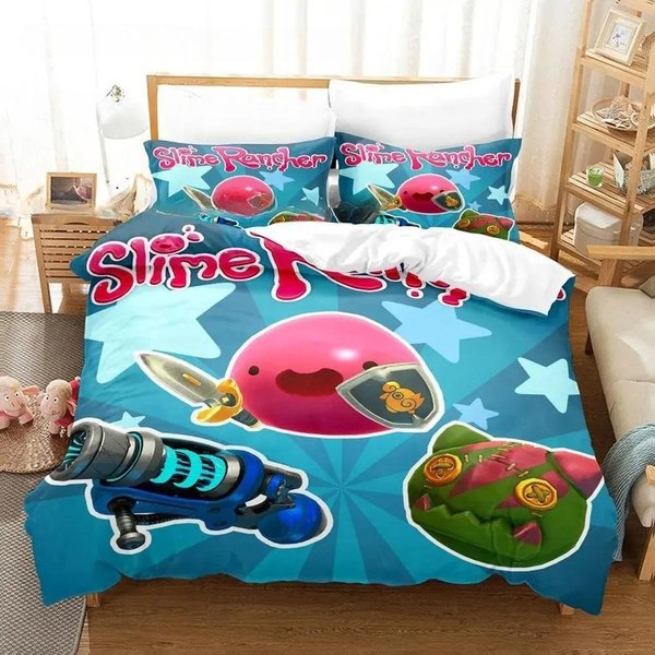 Juego De Cama Anime Impreso En 3D Juego De Cama Individual Twin Full Queen King Size Para Dormitorio De NiñOs Adultos Juegos De Fundas NóRdicas AU Single 140X210Cm Blue-image