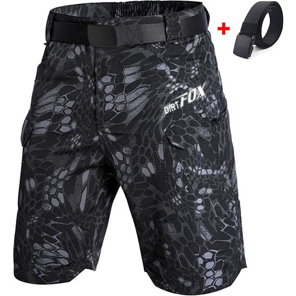 Dirtfox Equipo De Ciclismo Pantalones Cortos Mtb Downhill Transpirables Pantalones Cortos Para Hombre Ropa De Bicicleta Carretera MontañA Motocross Pantalones Cargo 3XL (98-103KG)-image