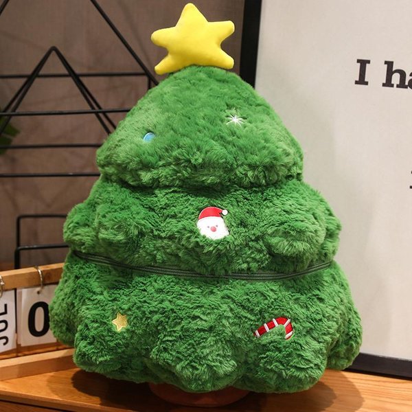 Urocza ŚWiąTeczna Dekoracja Pluszowe Zabawki Kawaii ŚWięTy MikołAj Renifer Choinka Lalka Wypchane MięKkie ZwierząTko Poduszka Na BożE Narodzenie-image