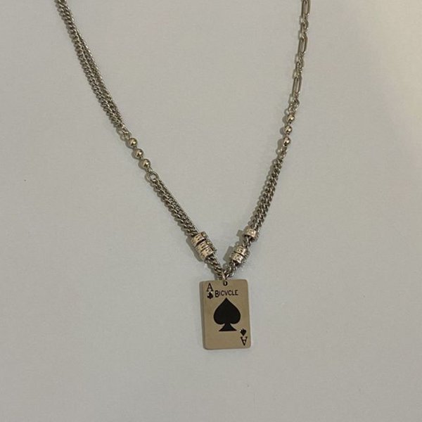 Collar Con Colgante De Acero Inoxidable Estilo Hip Hop Para Hombre Y Mujer, Que Nunca Se Decolora, Accesorios De JoyeríA, Gargantilla De Estilo Coreano, Cadena Para SuéTer-image
