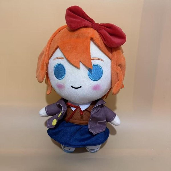 Doki Doki Literature Club Ddlc Pluszowa Sayori Yuri Natsuki Monika MięKka Wypchana Lalka Anime Pluszak Na Urodziny Fana Dekoracja Domu 25Cm-image