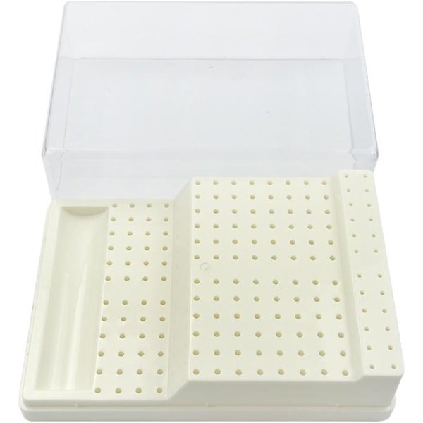 168 OtworóW Plastikowe PudełKo Na WiertłA Stomatologiczne Etui Do Sterylizacji Uchwyt Na Instrumenty Laboratoryjne Stomatologiczne WiertłO Diamentowy Stojak Blok-image