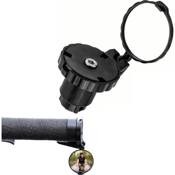 Mini Espejo Retrovisor De Bicicleta, Giratorio 360°, Manillar Plegable-image
