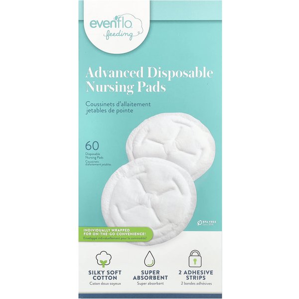 Evenflo Feeding, Discos De Lactancia Desechables Avanzados, 60 Unidades White-image