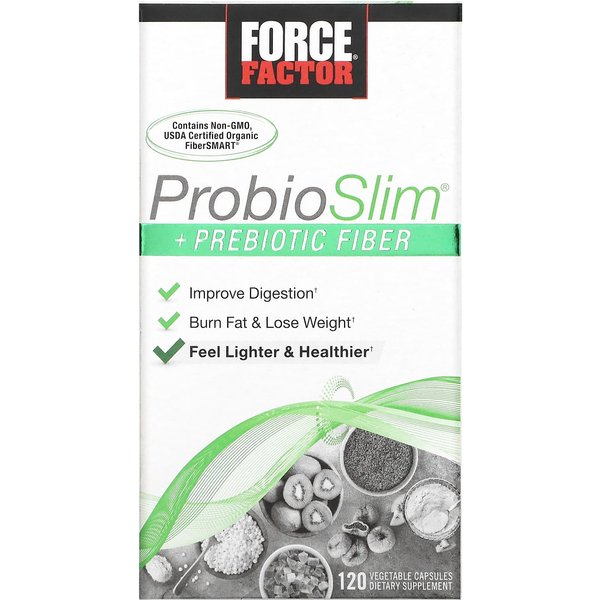 Force Factor, Probioslim, + Fibra PrebióTica, 120 CáPsulas Vegetales-image