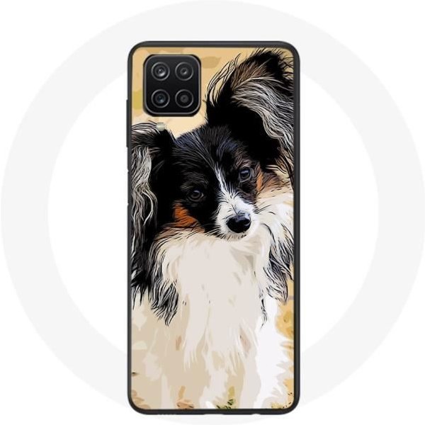 Funda Samsung Galaxy A12 Spaniel Continental Enano Mariposa Raza De Perros-image