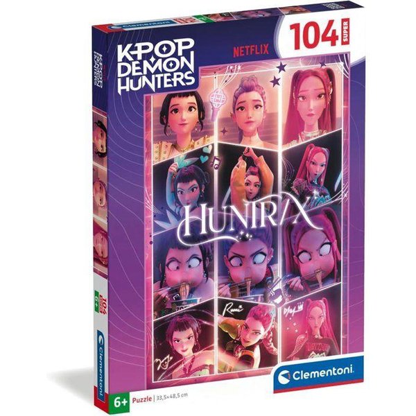 Clementoni - Cazadores De Demonios K-Pop - Puzzles 104 Piezas Super - Puzzle Infantil - A Partir De 6 AñOs - Huntrix -Rumi, Mira Y Zoey - Netflix-image