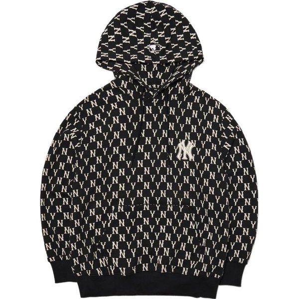 Sudadera Con Capucha MLB Serie Floral New York Yankees Estampado Floral Unisex Negro 3AHDM0221-50BKS M Gray-image
