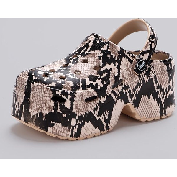 Wysokie Obcasy Platformy Kapcie MułY Damskie Buty Letnie PlażOwe Grube SandałY Projektant Casual Klapki Japonki CzółEnka Femme Slajdy 37-38 Khaki-image