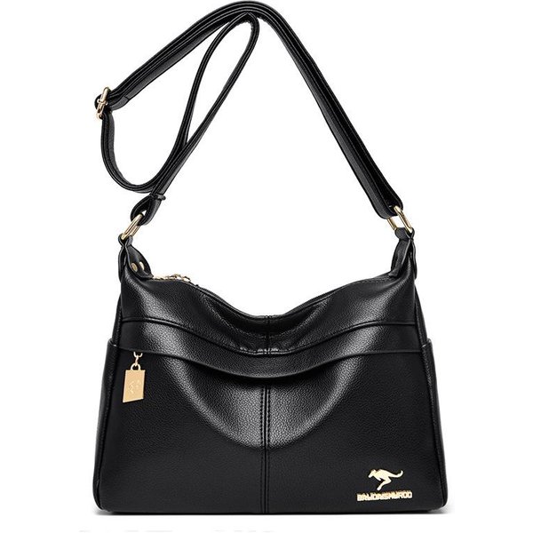 Damska Torebka Wiosna I Lato Nowa Jednoramienna Pod Pachę Crossbody Stylowa Torebka Dla Mamy Modna ŚRedniego Wieku Damska Torebka Black-image