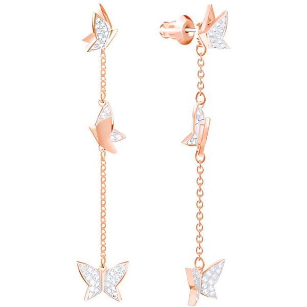 Pendientes De Cristal Artificial Lilia Swarovski Para Mujer Oro Rosa 5382364 Rose Gold Beige-image