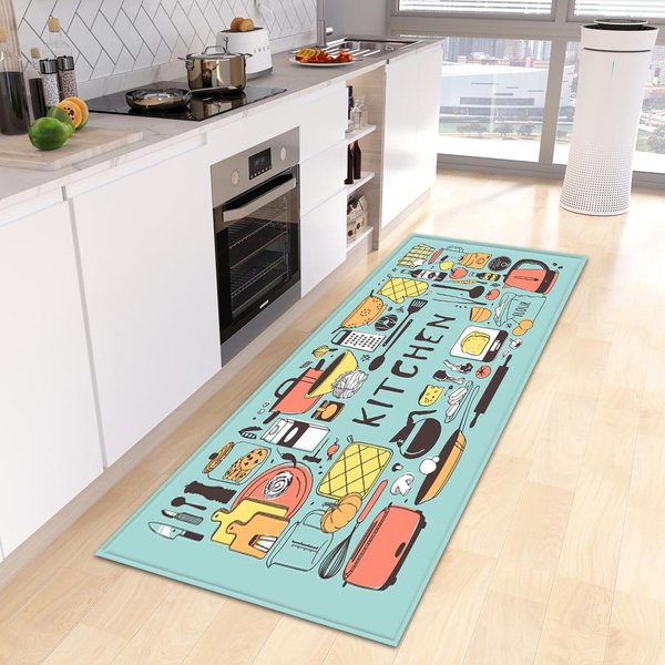 Mata PodłOgowa Do Kuchni Sypialnia Salon DłUgi Dywanik Przy łóżKu Korytarz MięKki Zmywalny Dywan AntypośLizgowa Mata Pod Drzwi WejśCiowe Do łAzienki 40X120Cm-Felt-image