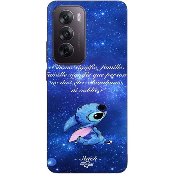 Coque De TéLéPhone - Maniacase - Oppo Reno 12 5G - Silicone - Souple - Motif Stitch Disney Negro-image