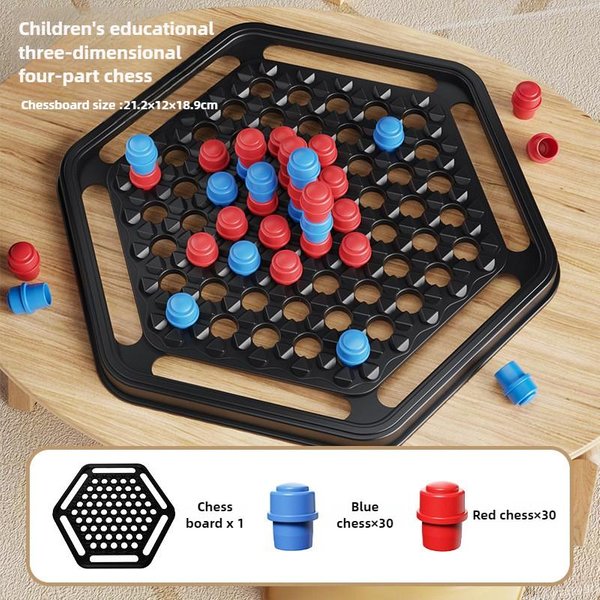 Gra Planszowa KółKo I KrzyżYk Interaktywna Rodzic Dziecko Trening MyśLenia Przestrzennego 3D Planszowa Gra Dla Dzieci Puzzle Zabawki Urodzinowy Prezent Brown-image