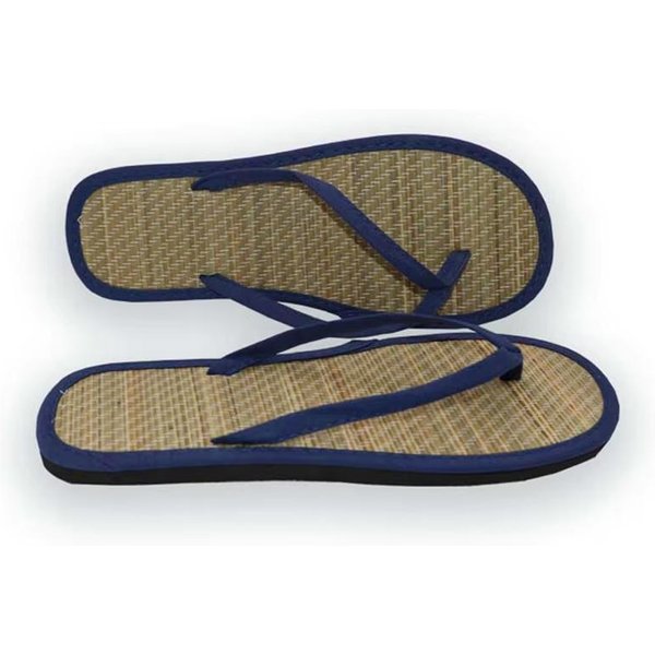 Letnie Kapcie Damskie Buty Retro Klapki Damskie Kapcie Codzienne PłAskie SandałY PlażOwe Buty Z Odkrytymi Palcami Chaussure Femme 36 Blue-image
