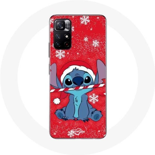 Funda - Xiaomi - Redmi Note 11S 5G - Flexible - Stitch Nieve - Navidad Roja Rojo-image