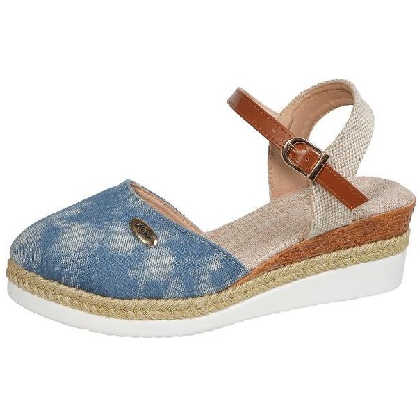 Sandalias De CuñA Para Mujer Moda Zapatos De Verano Zapatos De DiseñAdor Sandalias De Plataforma Tacones Sandalias Para Mujer Plus 39EU/CN40 Gray-image