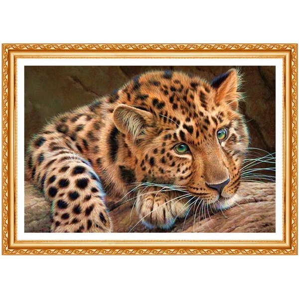 Pintura De Diamantes Redondos Completos Punto De Cruz Animal De Diamantes DecoracióN De PedreríA 20X30CM-image