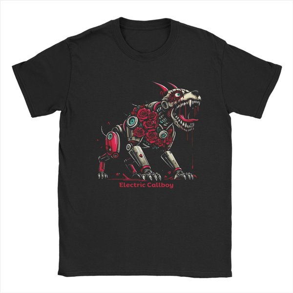 Camiseta Casual Electric Callboy Splash Vinilo Hombre Cuello Red Manga Corta Ropa AlgodóN Verano Top Camiseta Xxxxl Gray-image