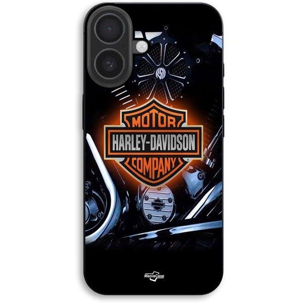 Funda De TeléFono - Maniacase - Iphone 17 - Silicona TPU - Negro - Logo De Harley Davidson Negro-image