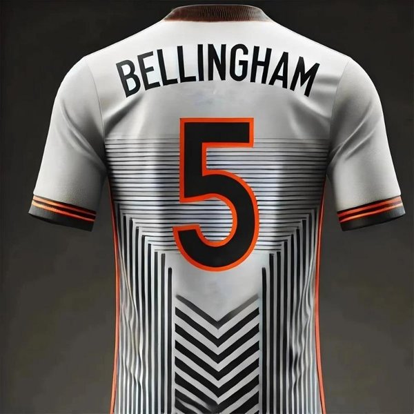 Nowa OkrąGłY Dekolt Bellingham #5 Koszulka Modna MęSka I Damska KróTki RęKaw OddychająCa SzybkoschnąCa Sportowa Koszulka 3XL-image