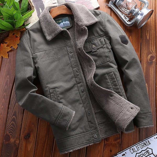 Chaqueta Acolchada CáLida De Solapa De Invierno Chaqueta Casual Juvenil Chaqueta Acolchada Hombre 6XL Gray-image