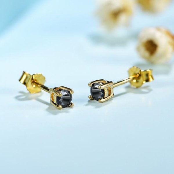 100% Moissanite Kamień 585 RóżOwe ZłOto Stadniny Kolczyki Dla Kobiet Solidna 925 Srebro Solitaire Party Fine Jewelry White-image