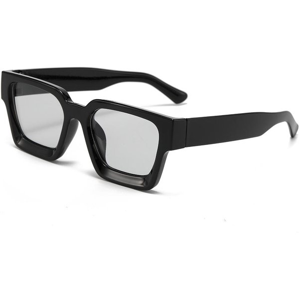 Nuevas Gafas De Sol De Montura Cuadrada Grande ProteccióN UV400 Moda Mujer Hombre Retro DiseñAdor Gafas De Sol De Verano 1PC Black-image