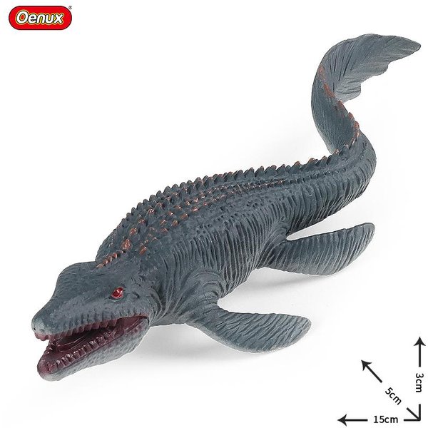 Oenux Mundo JuráSico De Dinosaurios Eoraptor Dilophosauridae Mosasaurus Velociraptor T-Rex Figuras De AccióN De Animales Juguete Para NiñOs Regalo Gray-image