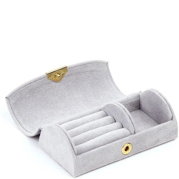 1 Caja Organizadora De Viaje De Terciopelo Para Joyas, Estuche PortáTil Para Guardar Joyas Para Mujer, Para Collares, Anillos, Pendientes, Regalos, ExhibicióN De Joyas-image