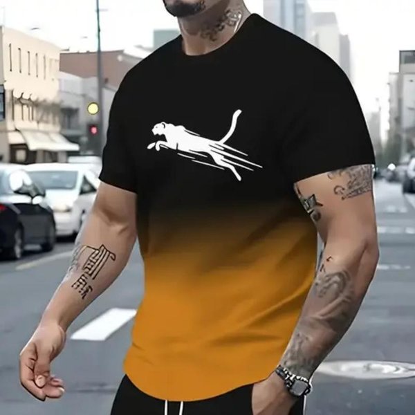 Letnie Modne Koszulki Dla MężCzyzn Koszulka Z Nadrukiem 3D Moda Uliczna Koszulki Z KróTkim RęKawem LuźNe MęSkie Oversize Topy Koszulki Ubrania S-image
