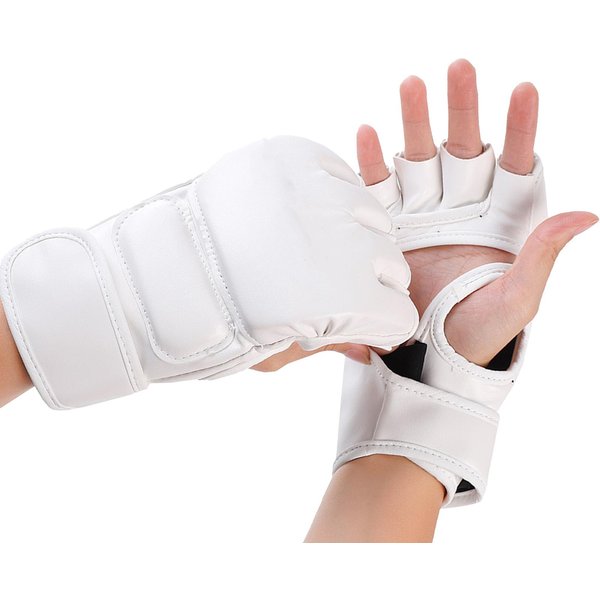 Guantes De Boxeo De Medio Dedo Saco De Boxeo Palmas Abiertas Lucha Kickboxing Guantes De Sparring Para Hombres Mujeres-image