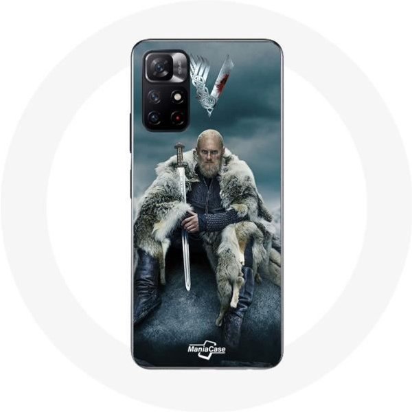 Funda - Maniacase - Xiaomi Redmi Note 11S 5G - Flexible - Vikingos - Ragnar Lothbrok Gris-image