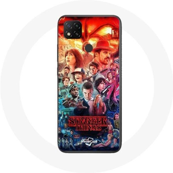 Coque Pour Xiaomi Redmi 9C Stranger Things Teaser Saison 4 Affiche Personnages Art-image