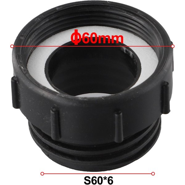 1 Szt. Adapter Do Zbiornika IBC 62 Mm Drobny Gwint Na 60 Mm Gruby Gwint Do Zaworu Schutz NakręTka Zbiornika IBC Część ZłąCzki Ogrodowej-image