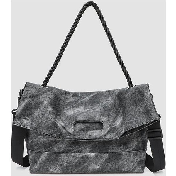 Bolso Mujer OtoñO Invierno Vintage Moteado Desperdicio Bolso Tote Un Hombro Bandolera PortáTil Bolso Commuter Mujer Gris-image