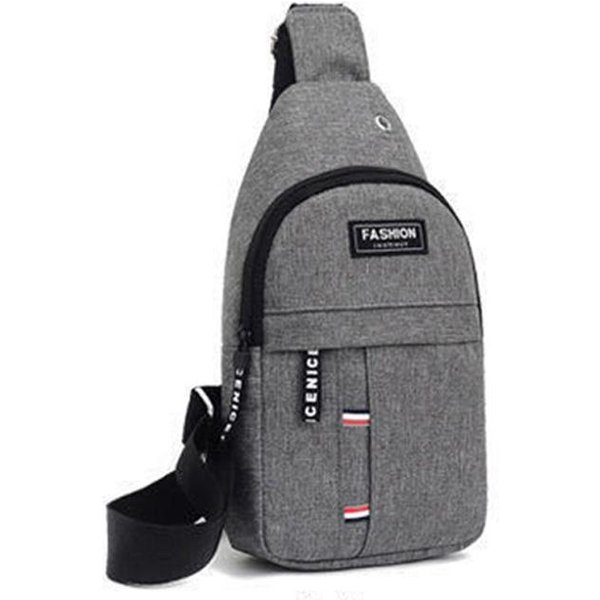 Bandolera USB Para Hombre, Bolsa De Pecho Casual, Bolsa De Hombro Cruzada, Masculina Antirrobo MultifuncióN, Bolsa Deportiva De Viaje Para Hombre-image