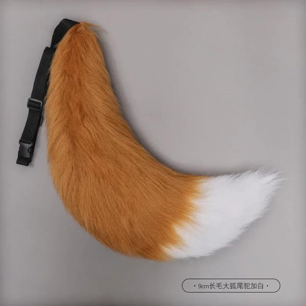CinturóN Ajustable Cola Peluda Kawaii Lobo Perro Cola Accesorios Cosplay Fiesta 70Cm Disfraz Cosplay Atrezzo NiñA Cola De Pelo SintéTico One Size-image