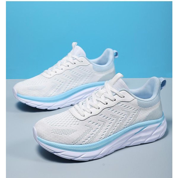 Nuevas Zapatillas Deportivas Para Hombre De Malla Voladora Transpirable Zapatos Casuales De Moda Para Hombre Ligeros Zapatillas Deportivas Para Correr Para Estudiantes 44 White-image