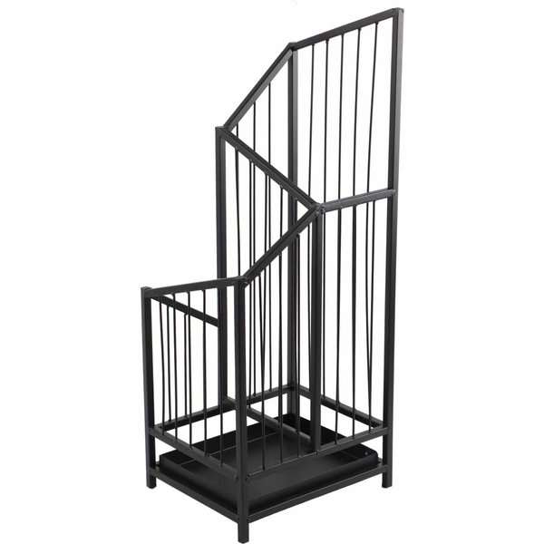 Soporte Para Paraguas Hogar Metal Color Brillante Estable PequeñO Estante De Almacenamiento De Paraguas Para Entrada Blanco Negro-image