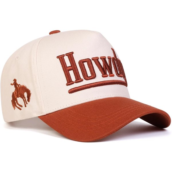 Gorras De BéIsbol Bordadas Con Letras Howdy Unisex Primavera OtoñO Ajustables Para Exteriores Sombreros Casuales Sombrero Protector Solar Gorra Deportiva White-image