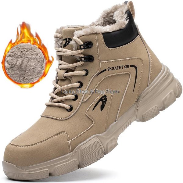 Botas De Seguridad Protectoras Zapatos De Seguridad Laboral Botas De Seguridad De Invierno Para Hombre Zapatos De Trabajo AntiperforacióN Botas De Trabajo Con Punta De Acero Indestructibles 38-image