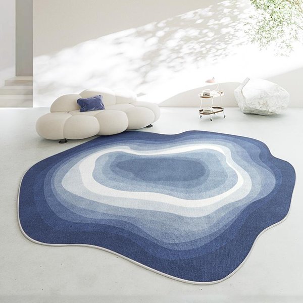 Nieregularny Pluszowy Dywanik Do Salonu Dywany W Stylu Nordyckim Do Salonu Gruba Mata Do Garderoby Stopniowany Dywan Dekoracja Sypialni W Stylu Light Luxury 100X160Cm-image