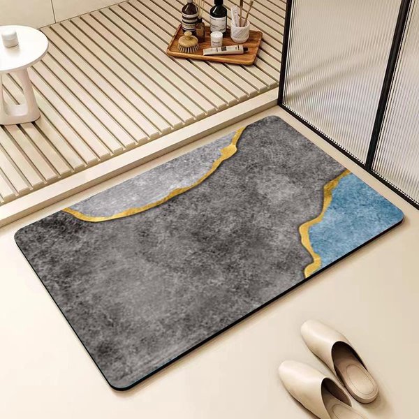 Nordic Simple Diatom Mud Mata PodłOgowa Toaleta ŁAzienka Mata AntypośLizgowa Drzwi łAzienkowe Mata ChłOnna 50 * 80Cm-image
