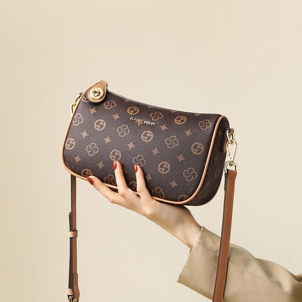 Nowa Jesienno-Zimowa Torba Dumpling Bag Damska Torba Z Nadrukiem Wysokiej JakośCi Torba Dla Matki Na Ramię Torba Na Telefon KomóRkowy Torba Typu Crossbody Gray-image