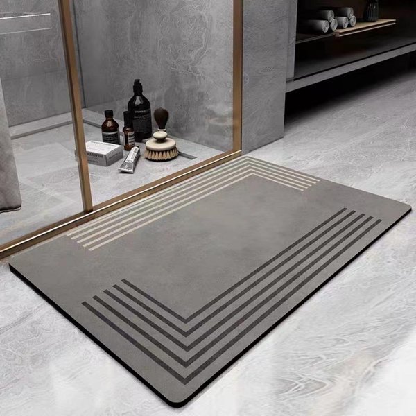 Alfombrilla De Suelo Para Inodoro De Barro DiatóMico Suave De Secado RáPido Absorbente Para BañO Alfombrilla Antideslizante Para Inodoro Alfombrilla De Suelo Para Inodoro 50 * 80Cm-image
